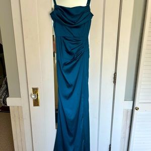 Teal formal dress - worn once in good condition